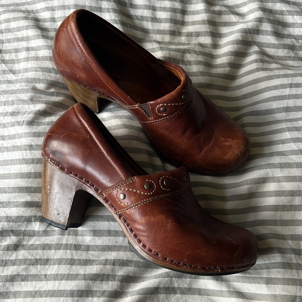 Dansko Genuine Leather Clog Pumps